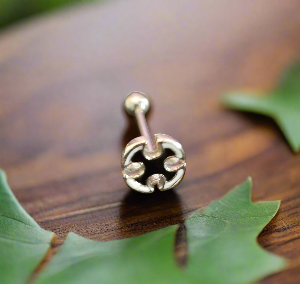 Stainless Steel 316L Maltese Cross Tongue Piercing