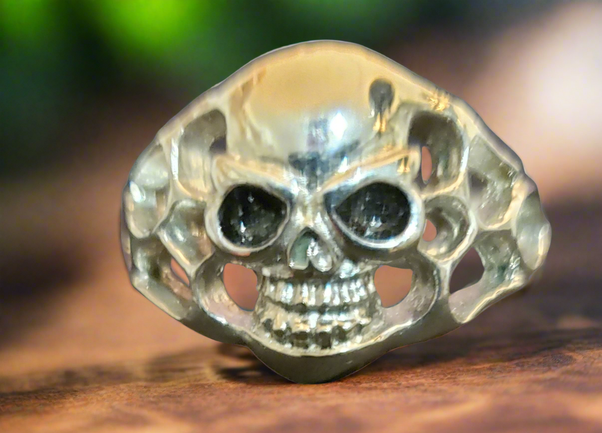 Mens Steel Skull Ring