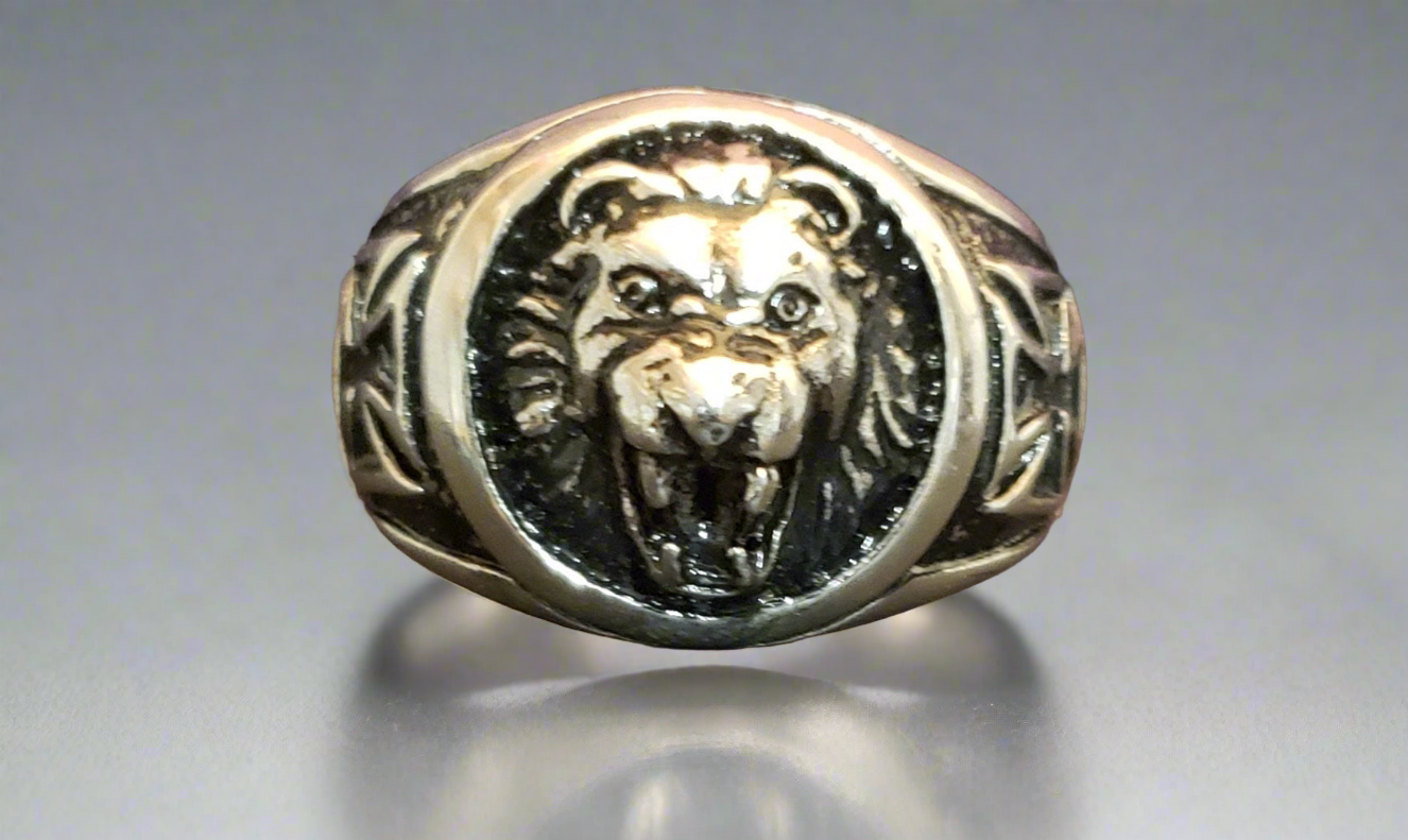 Men's Steel Lion Ring