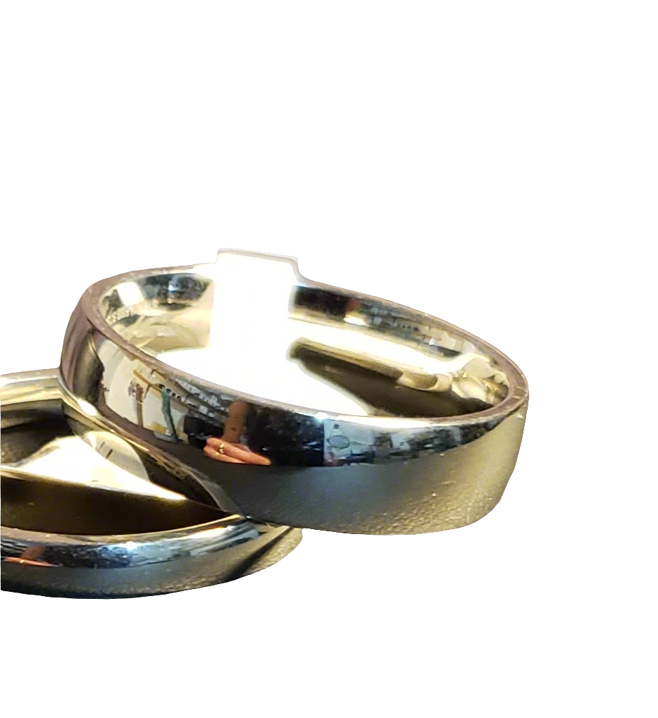 Ladies/Men's Simple Steel Band Ring