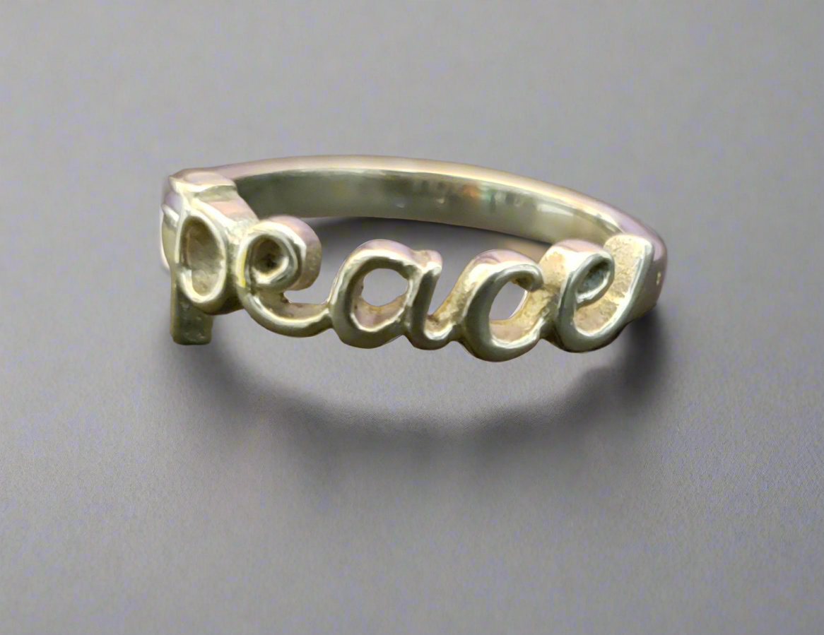 Stainless Steel "Peace" Ring
