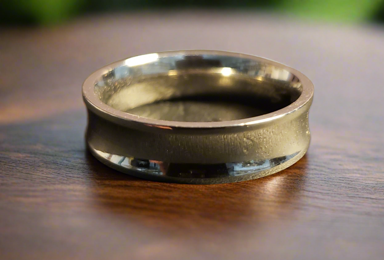 Men's Steel Convex Band Ring