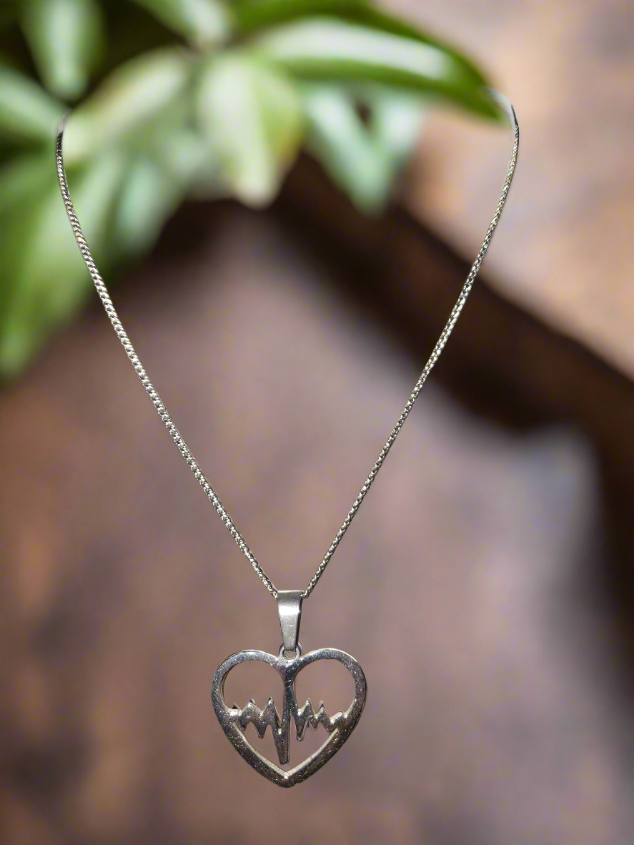 Stainless Steel Chain with Heart Pendant