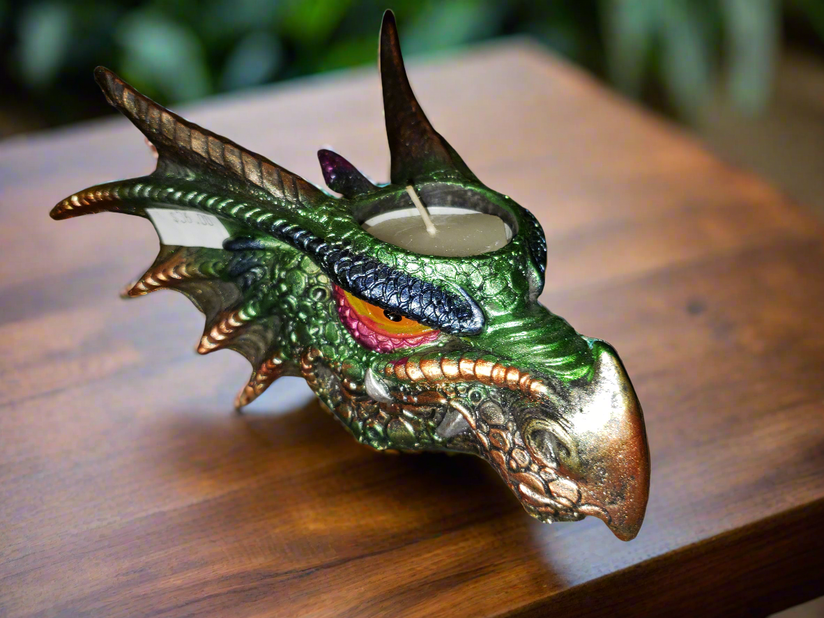 Mystical Dragon Head Tea Light Holder
