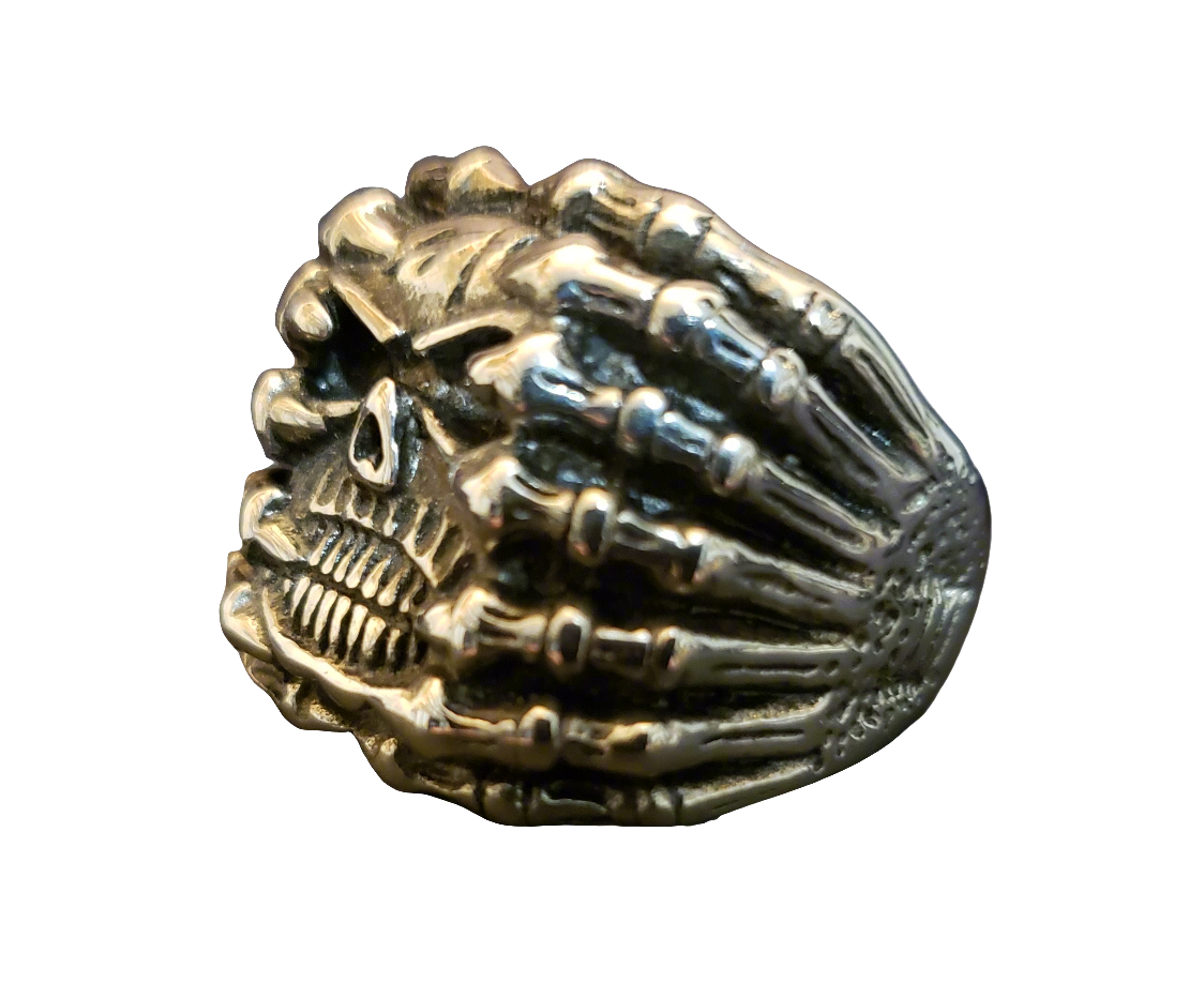 Men's Steel 7 Clawed Skull Ring