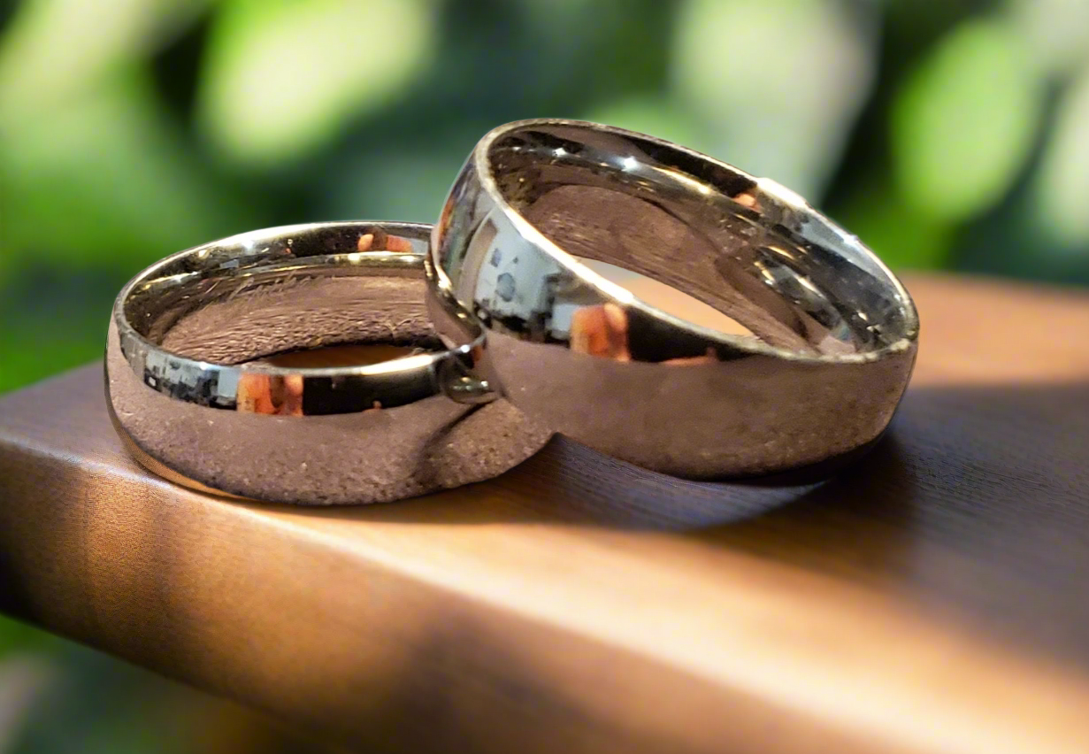 Ladies/Men's Simple Steel Band Ring