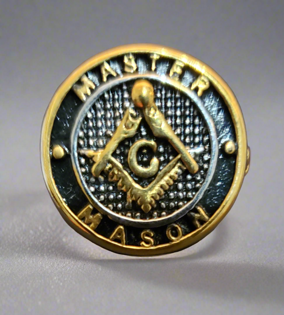 Men's Steel Masonic Master Ring