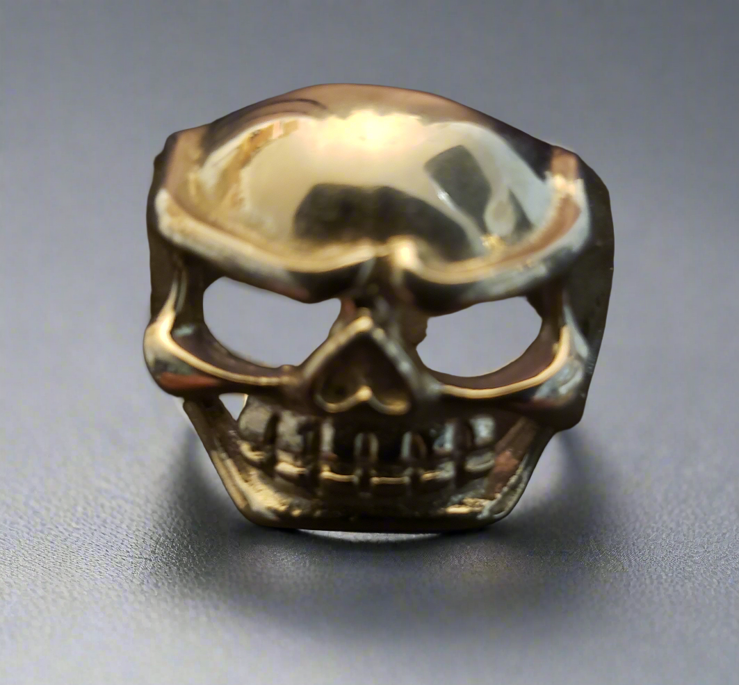 Men's Steel Hollow Eyed Skull Ring