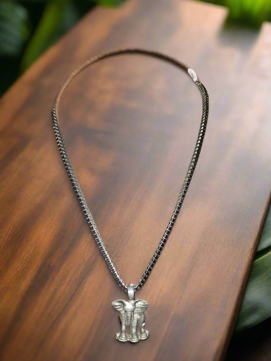Stainless Steel Chain with Elephant Pendant