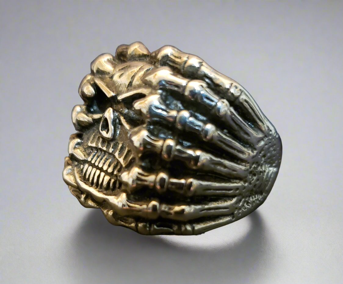 Men's Steel 7 Clawed Skull Ring