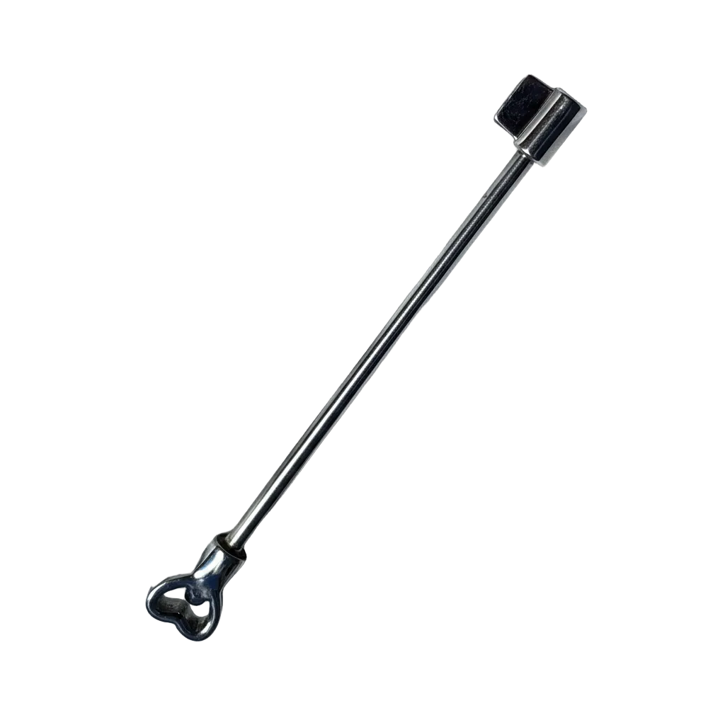 Key Industrial Ear Barbell in 316l stainless steel angled right