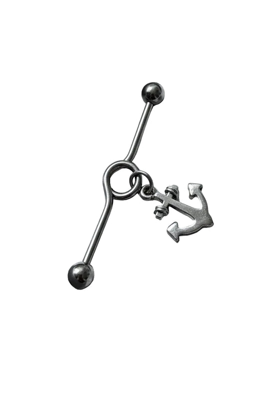 Stainless Steel Dangling Anchor Industrial Ear Piercing