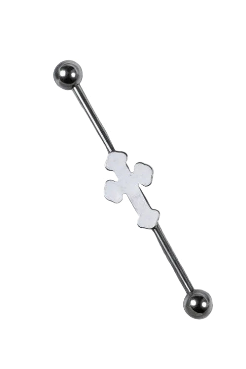 Stainless Steel Cross Industrial Ear Piercing