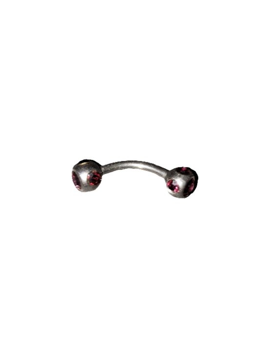 Purple Crystal Eye Brow Piercing