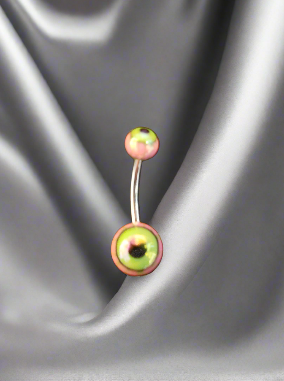 Stainless Steel Pink Eyeball Acrylic Belly Piercing