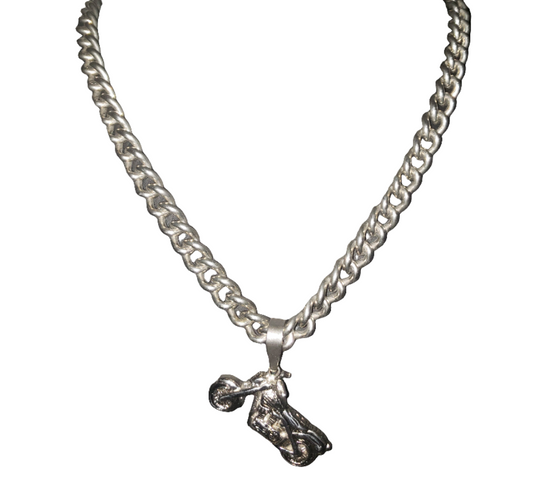 Stainless Steel Chain with Motorcycle Pendant