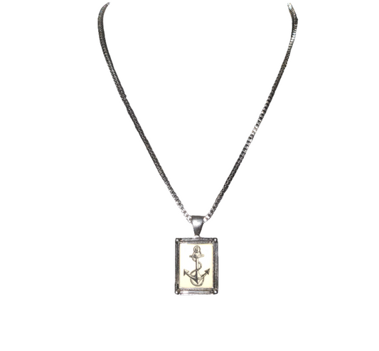 Stainless Steel Chain with Anchor Pendant