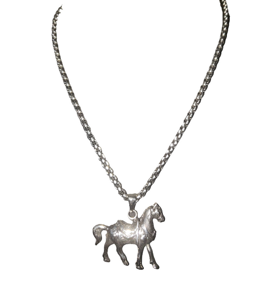 Stainless Steel Chain with Horse Pendant