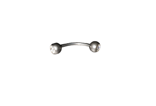 Clear Crystal Steel Eye Brow Piercing