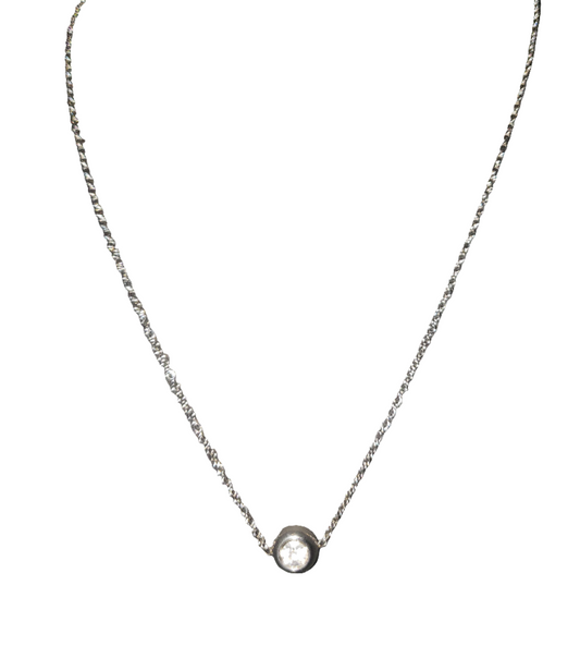 Stainless Steel Chain with Clear Crystal