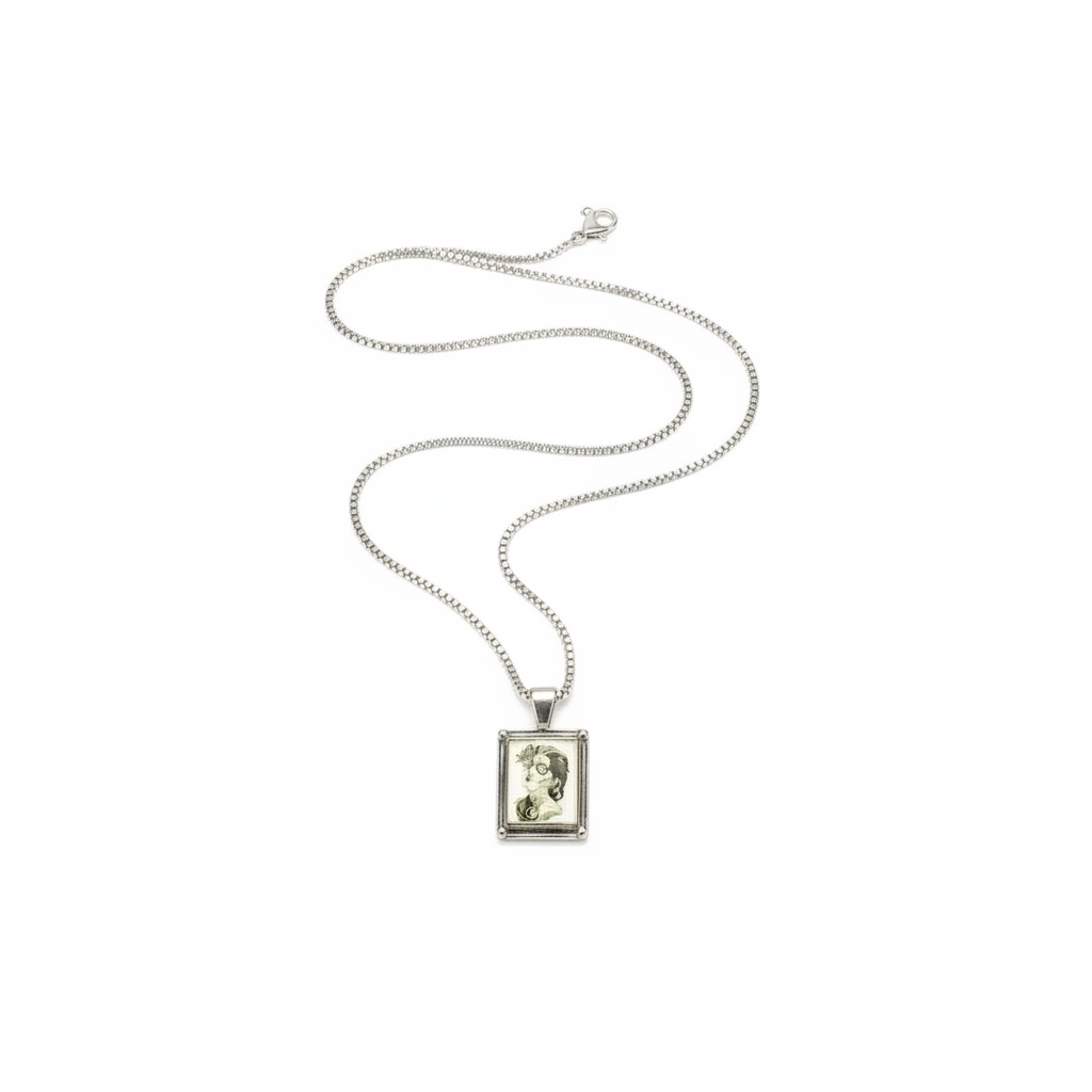 Vintage DOD Girl Steel Chain Necklace in 316l stainless steel.