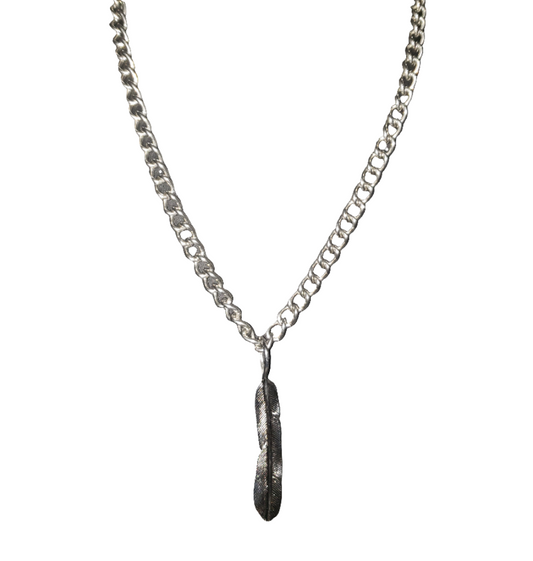 Stainless Steel Chain with Feather Pendant