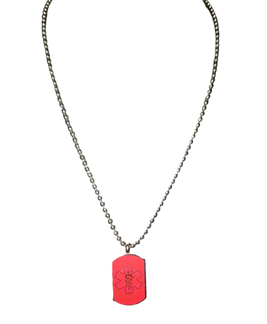 Stainless Steel Chain with Medic Alert Pendant