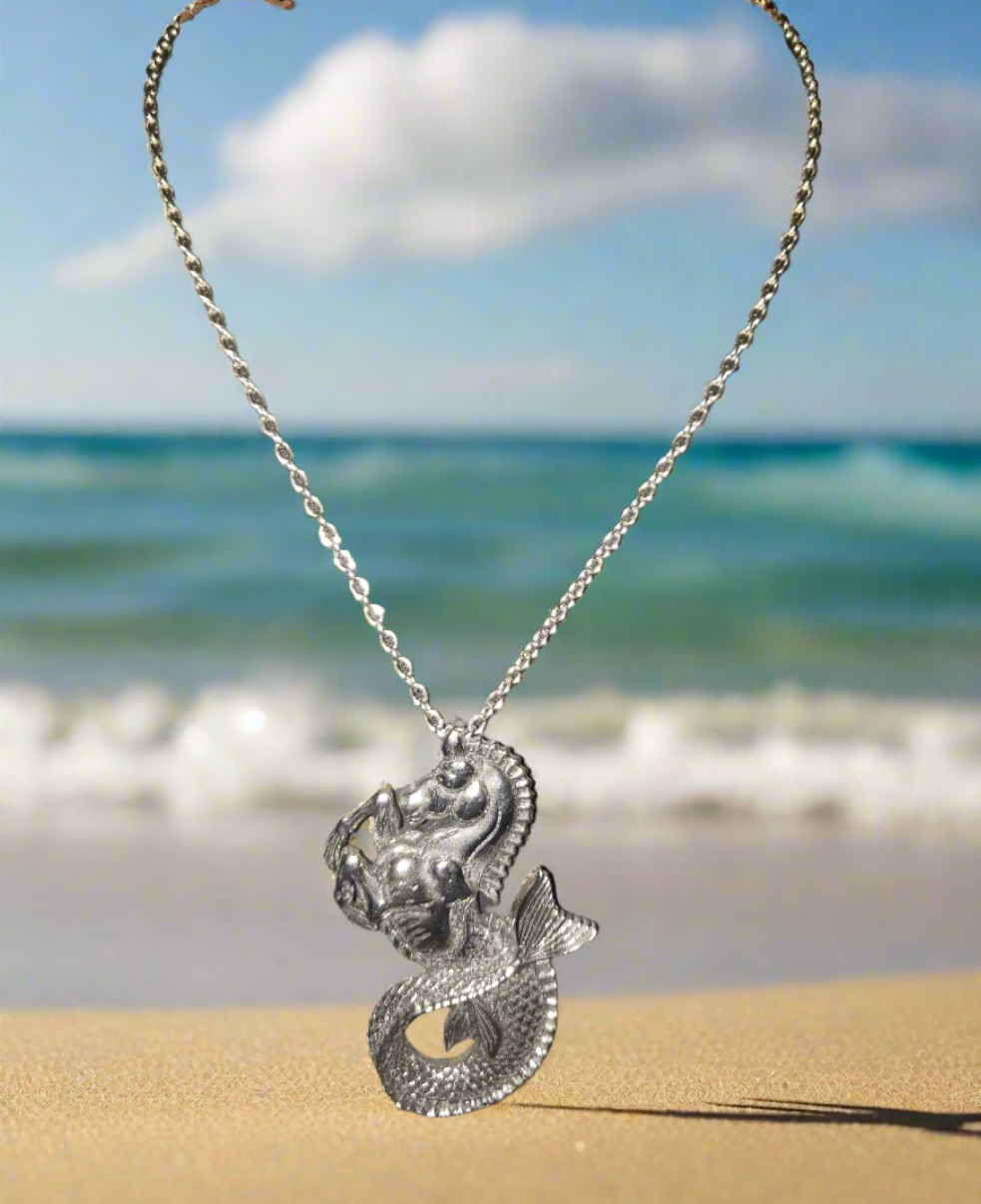 Stainless Steel Chain with Hippocampus Pendant