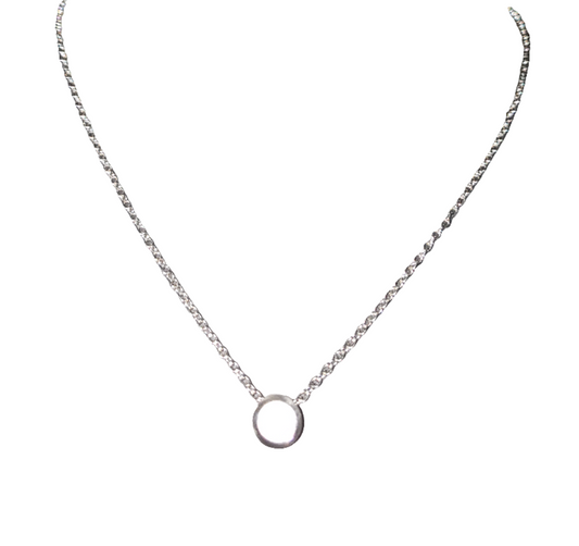 Stainless Steel Chain with White Opal Pendant