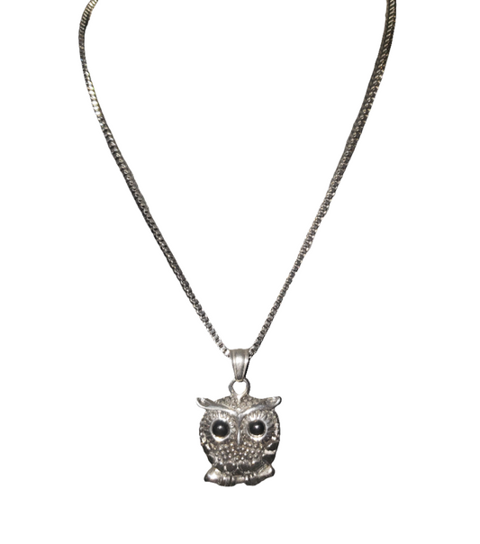 Stainless Steel Chain with Owl Pendant