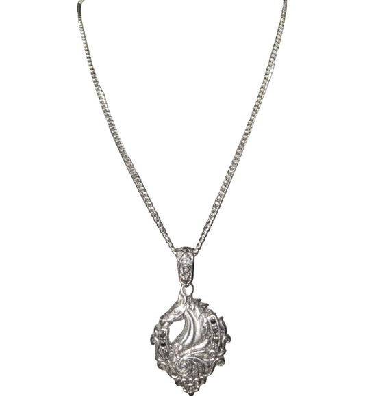 Stainless Steel Chain with Horse Pendant