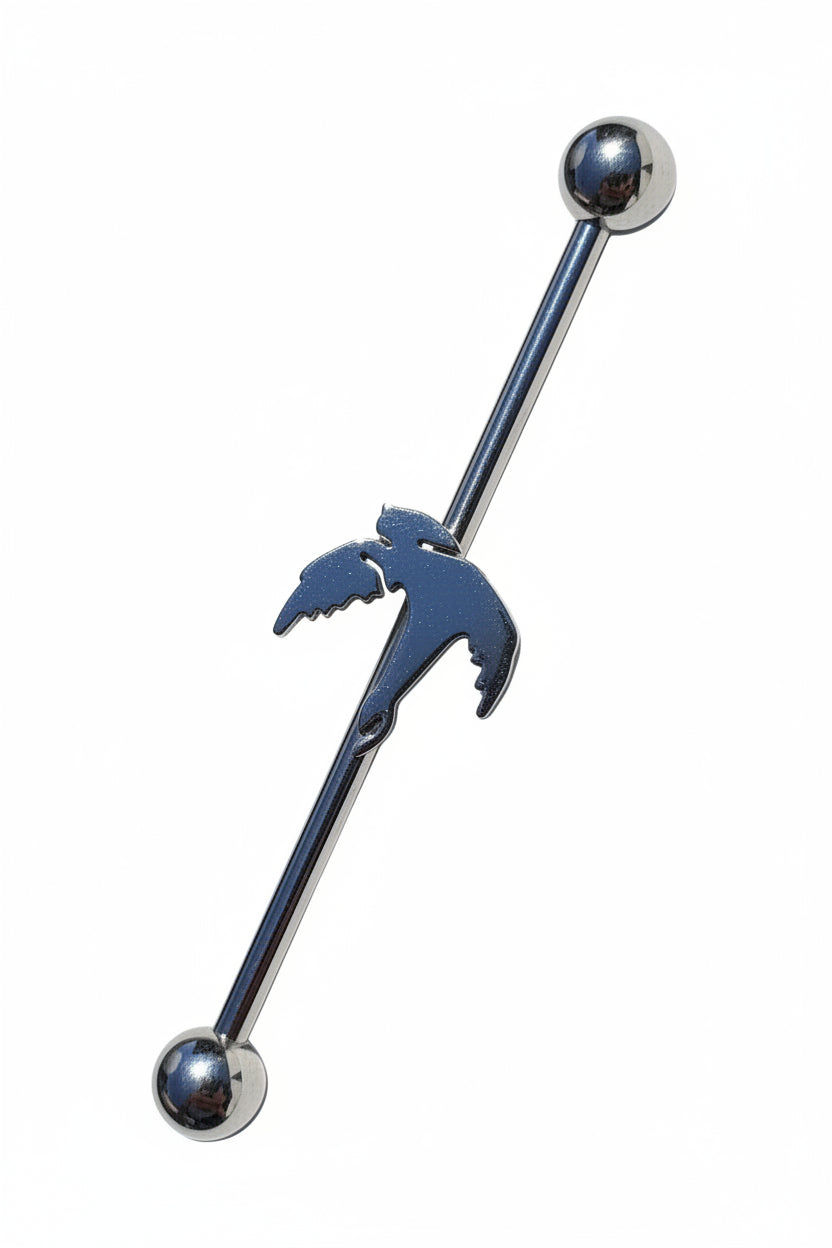 Dove Industrial Ear Barbell / Stainless Steel 316L
