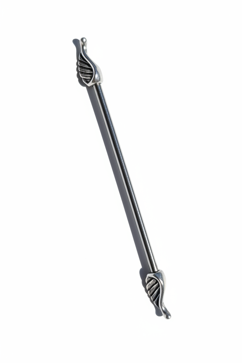 Wings Industrial Ear Barbell in 316l stainless steel
