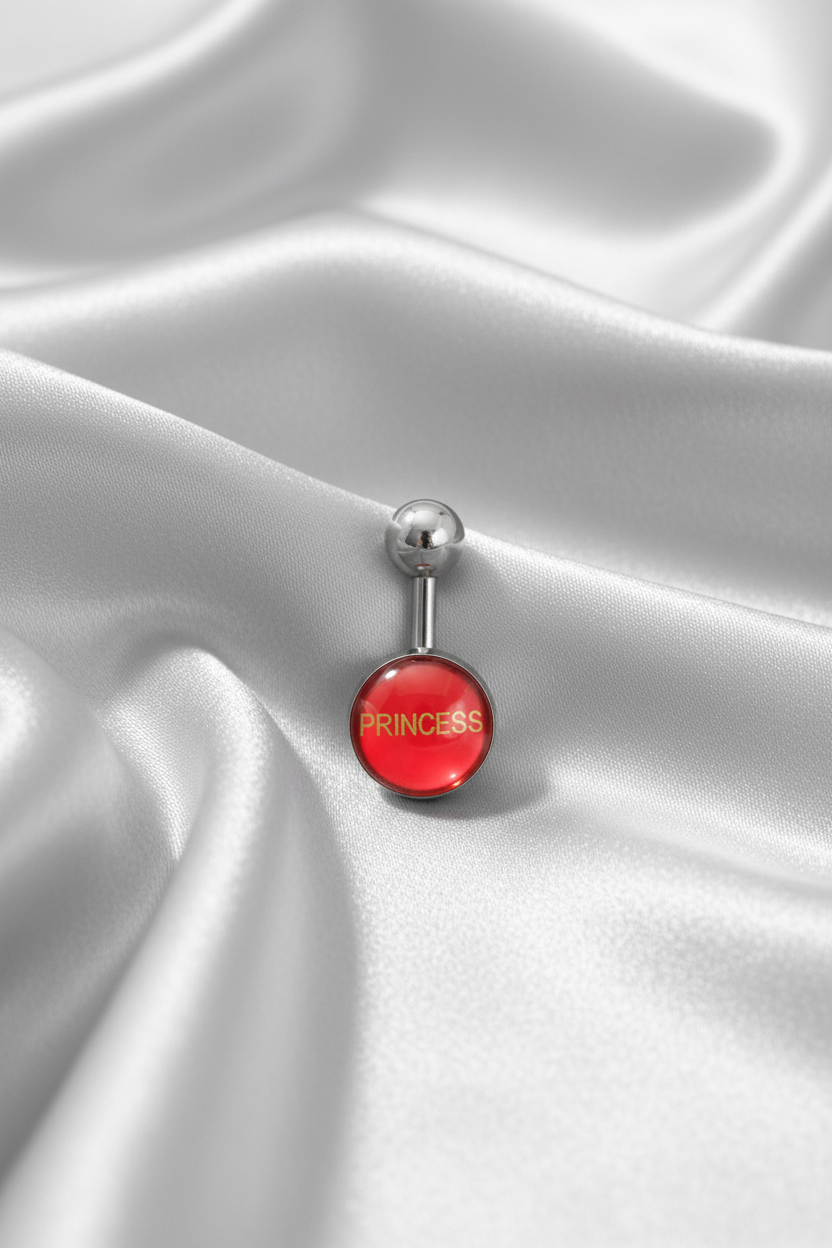 "Princess" tongue barbell in 316L stainless steel