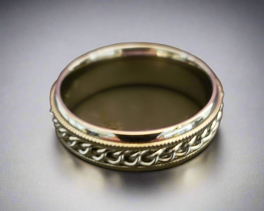 Spinner Ring with 2mm Chain