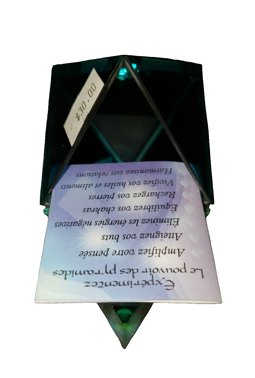 Glass Mini Pyramid with Pentacle