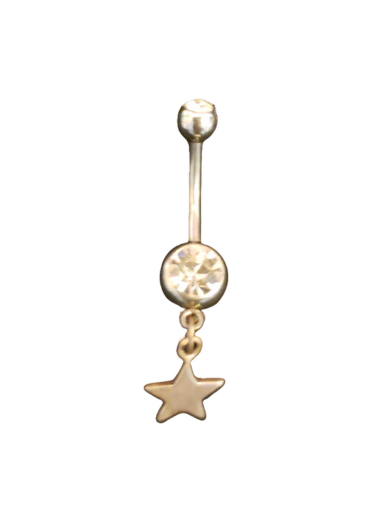 Belly Piercing Stainless Steel 316L with Dangling Star