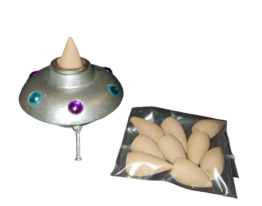 Mini Alien Space Ship Back Flow Incense Burner