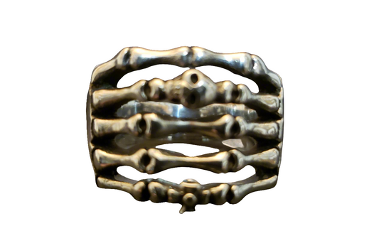 Men's Steel Skeleton Hand Ring