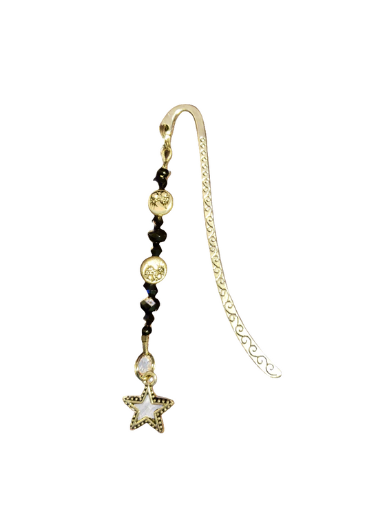 Handmade Black Bookmark with Star