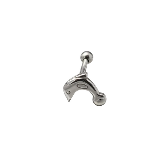 Dolphin Tongue Barbell in 316l stainless steel