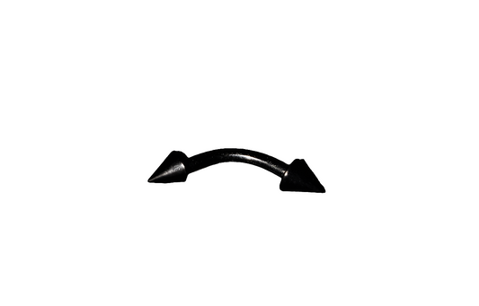 Black Titanium Eye Brow Piercing with Spikes