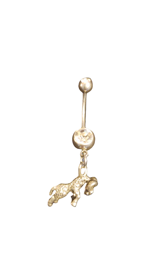 Belly Piercing Stainless Steel 316L with Dangling Aires Ram