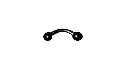 Black Titanium Eye Brow/Tragus/Cartilage Piercing with Ball Ends