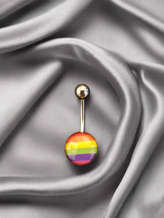 Stainless Steel Rainbow Belly Piercing