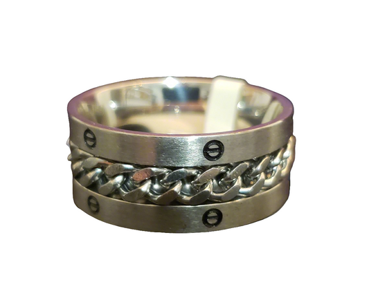 Spinner Ring Double Wide with Chain