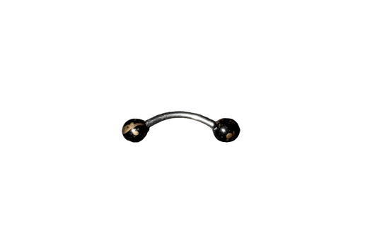 Black Acrylic Steel Eye Brow Piercing