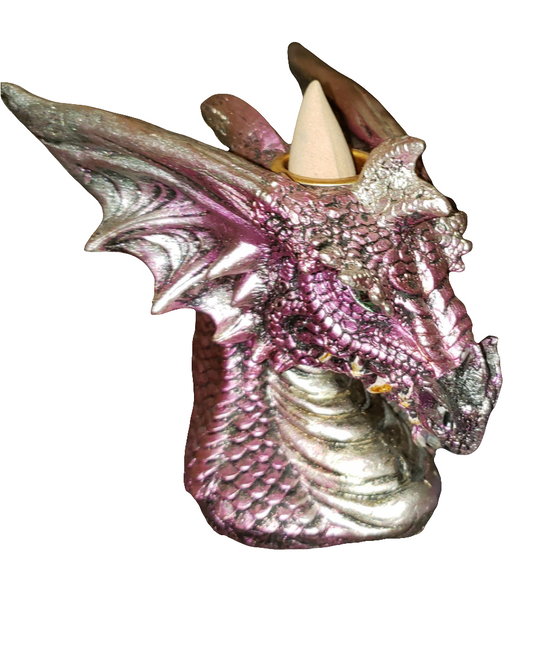 Medieval Purple Dragon Back Flow Incense Burner