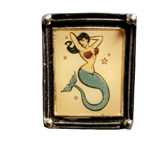 Vintage Photo Frame Style Mermaid Ring