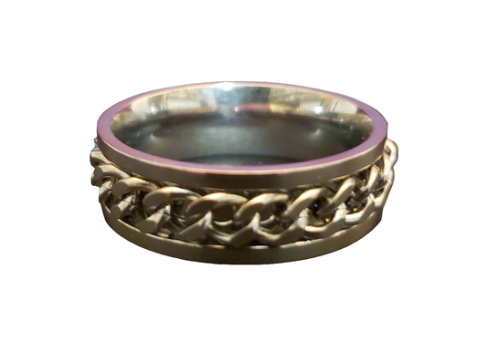 Spinner Ring with Chain